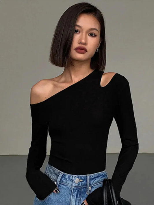 Skewed Elegance Crop Top
